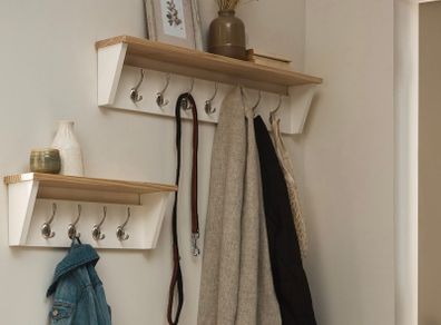 Next Chalk white malvern coat hooks small and large
