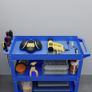 3-tier Tool Cart, 4 Casters, Steel, 83B x 35.3T x 76H cm, Blue Image 3