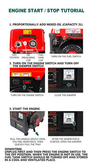 BRAND NEW Single-phase Generator Gasoline Variable Frequency 220V NH1000