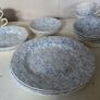 Churchill Light Blue and White Dinner Set Image 4