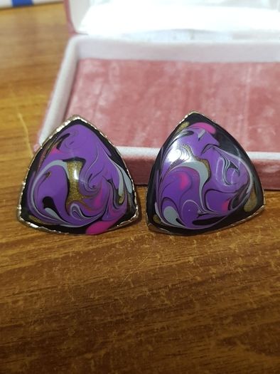 Vintage Shield Shaped Earrings