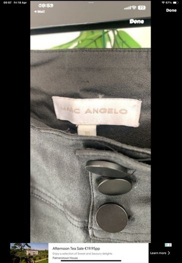jeans Marc Angelo skinny coated high waist black coated jeans size 10