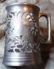 pewter tanker with glass insert