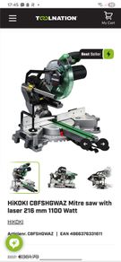 HiKOKI C8FSHGWAZ Mitre saw with laser 216 mm 1100 Watt