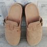New suede clog type slip on sandals with cork sole with Buckles ladies shoes UK 6..EUR 39 Image 3