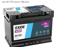 12v Exide 096 stop/start Battery