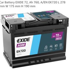 12v Exide 096 stop/start Battery