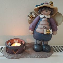 Crazy Mountain June Candle holder bee keeper