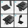 PITAKA Magnetic iPad Stand [MagEZ Charging Stand] Fits MagEZ Case Pro for iPad Pro and iPad mini 6/7, Adjustable Tablet Charging Stand Holder, Black - RRP 170+ Euro Image 3