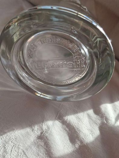 4 Vintage Heineken glass beer tankards/mugs.