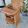 Childs high chair antique rattan Image 3