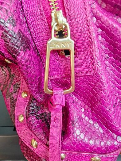 Rare vintage dkny Purple Snake Print Bag Y2K McBling Satchel