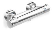 Shower Mixer Bar Single Lever Exposed Bath Shower Mixer Valve Anti Scald Tap, Hot Cold Water Mixer Constant Temperature Control for Bathroom Chrome