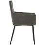 Dining Chairs with Armrests 2 pcs Taupe Fabric Image 7