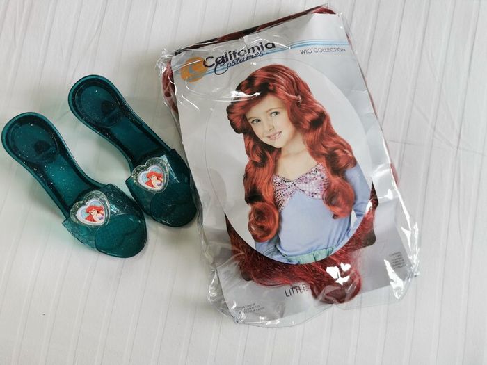 Ariel Fancy Dress Costume with shoes and wig
