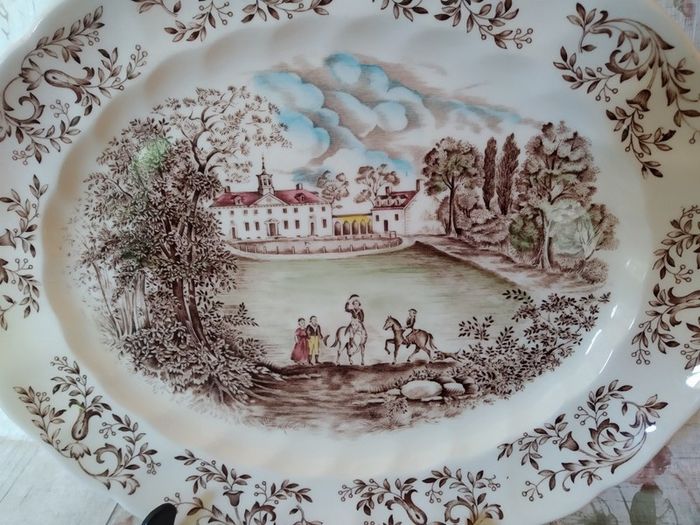 Vintage Mount Vernon Windsor Ware "  Main Entrance West Front " Platter
