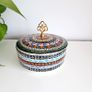 PRICE DROP ... Colorful Ceramic Dish with Lid. Image 4