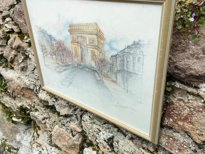 Watercolor Framed Painting By Bernadette Voz print