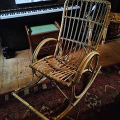 Vintage Bamboo Rocking Chair