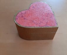 Wooden heart box