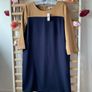 dress Bnwt gap formal workwear dress navy & tan 3/4 sleeves size 12 lined Image 8