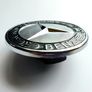 Mercedes - Benz 57mm BLACK side Flat Bonnet Badge Emblem A2048170616 Image 4