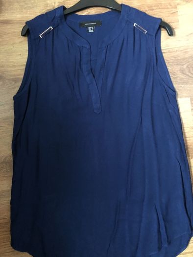 Navy Sleeveless Blouse