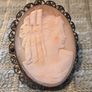 victorian hand carved cameo brooch Image 6