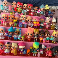 LOL Display Stand and 34 dolls