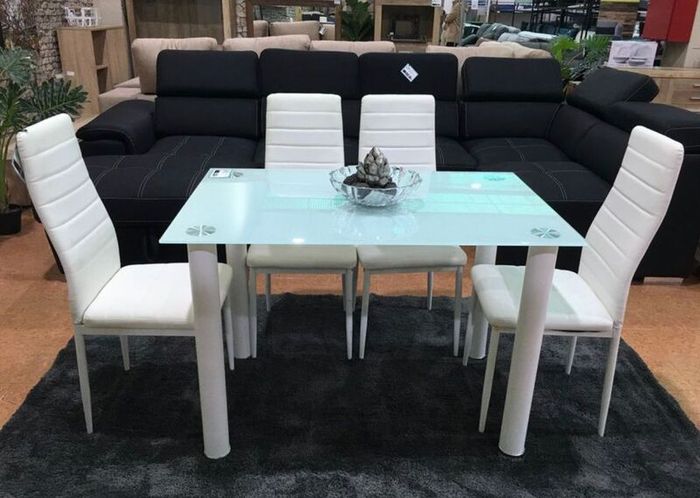 Glass dining table set with 4 chairs Free Delivery