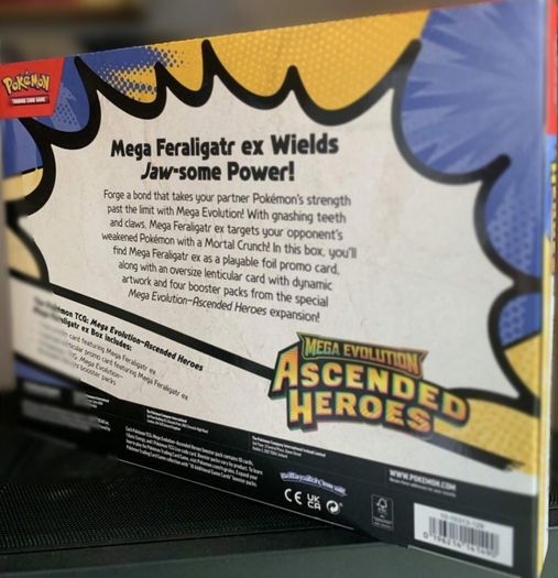 Pokemon Ascended Heros MEGA Feraligatr ex Box