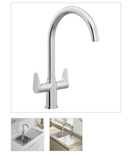 Lamona TAP1127 Nevola Polished Chrome Swan Neck Mixer Tap