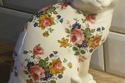 Large Vintage Staffordshire Floral Cat