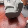 For Sale: 2 Swivel Armchairs in Grey Image 5