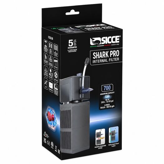 SICCE Shark PRO 700 Internal Filter, 700 l/h - (120-200L) Fresh & Marine