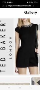Ted baker black embellished romper