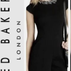 Ted baker black embellished romper