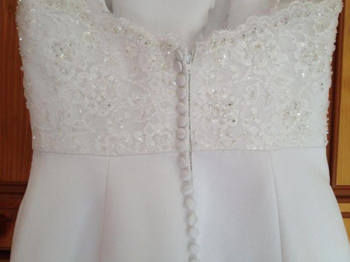 Wedding dress Pronovias white satin size 8-10