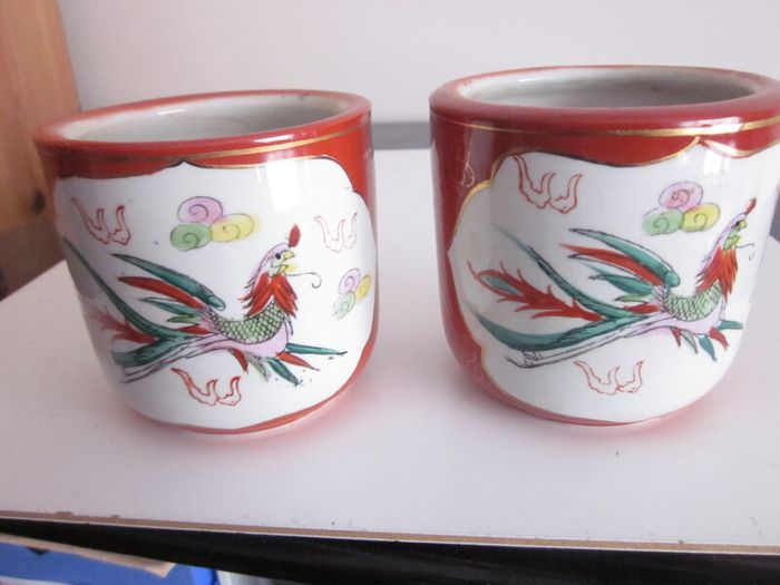 Pair Dragon and Phoenix Ceramic Incense  Burner