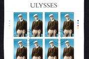 2004 Ireland James Joyce Centenary of Leopold Bloom's Adventure Ulysses Stamp Sheetlet Plate 1A1A1A1A Fine CDS Used with Dublin cancel of 16th June 2004 (First day of issued) on envelope extra