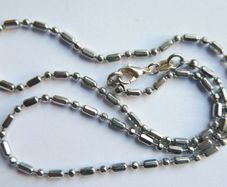 Vintage Sterling Silver 925 Bead Chain length 17" - 5,6g