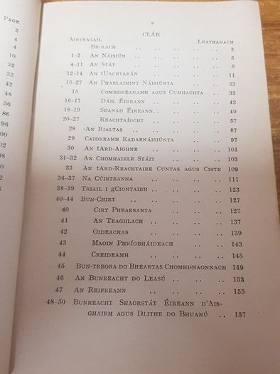 BUNREACHT NA heireann Vintage Constitution of Ireland 1951