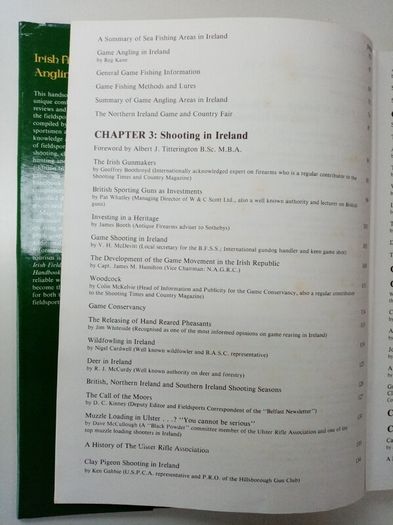 Irish Field Sports and Angling Handbook 1984 - Country Sports Book - Hunting Fishing Book