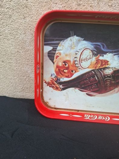 Coca cola tin tray postage possible