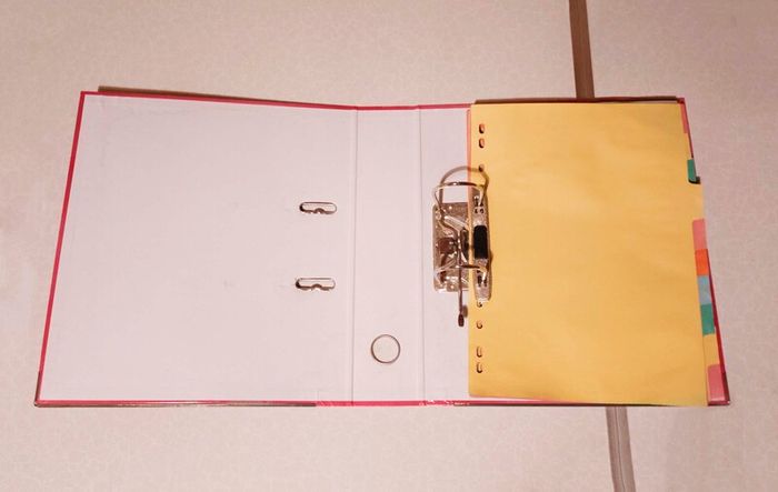 Pink Folder, For Documents (used).