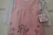 Girls Velour Dress Set 6-9mths