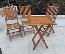 Outdoor Solid Wood Table and Chairs
