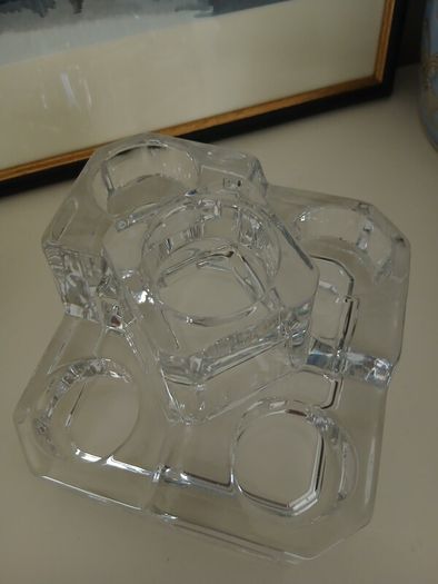 Partylite Glass Block Candleholder