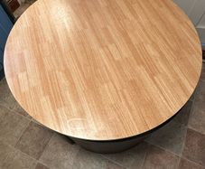 Round nested dining table and 4 chairs.