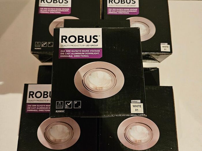 Robus ZAK 50W GU/GZ10 Alumimium Downlights 5 for 15